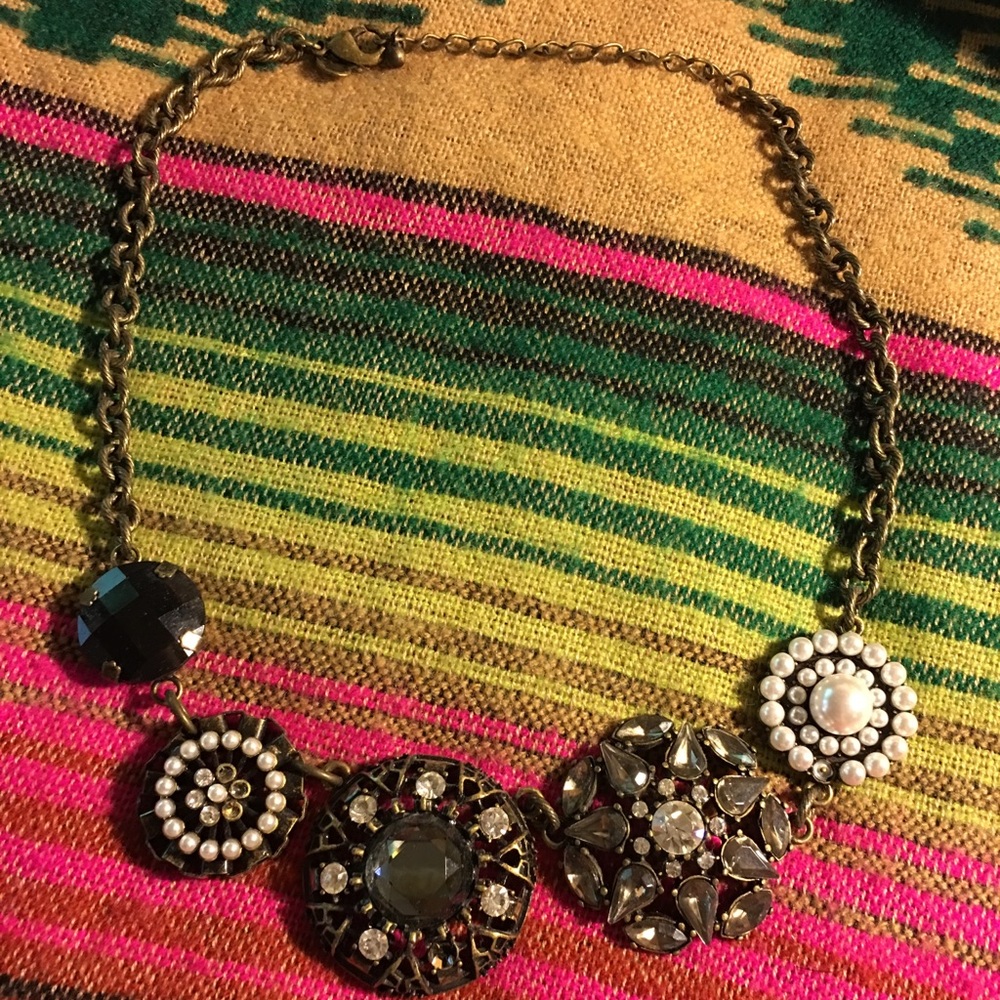 Antique Brass Statement Necklace